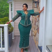 Robe africaine édition spéciale pour femmes, vêtements africains, tissu en maille, robe africaine pour femmes, grande taille