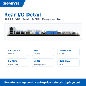 Placa Base para Servidor GIGABYTE MZ73-LM1 E-ATX, Doble AMD EPYC 9005/9004 SP5, DDR5 24 DIMM, PCIe Gen4, Estación de Trabajo con IA - Product Image 3