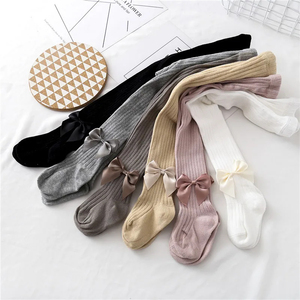 Collants Nouveaux en Gros à Nœud Papillon pour Filles, en Coton Tricoté, Taille Haute, pour Enfants, Bébés et Tout-Petits, Collection Automne - Product Image 5