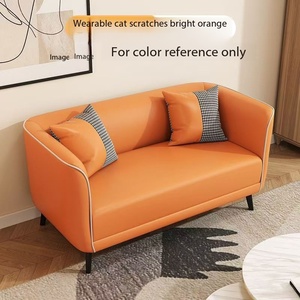<span class=keywords><strong>Sofá</strong></span> Pequeño Estilo Crema, <span class=keywords><strong>Sofá</strong></span> Simple de <span class=keywords><strong>2</strong></span> y <span class=keywords><strong>3</strong></span> Plazas para Sala de Estar, Dormitorio, Hotel, Tienda de Ropa, Salón de Belleza y Salón de Recreo - Product Image 3