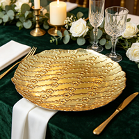 Assiettes de présentation rondes dorées de 13 pouces pour la décoration de table – Vente en gros