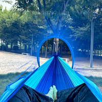 Hamac moustiquaire d'extérieur anti-moustiques à ouverture rapide, lit suspendu en nylon anti-retournement, balançoire de camping et de loisirs