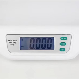 Báscula para Bebés EBSL de 20L, 20kg Máx., Medición Digital del Peso con Bandeja, Forma Rectangular Blanca - Product Image 1