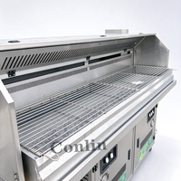 Chariot de barbecue mobile commercial, barbecue électrique, barbecue au charbon de bois sans fumée, chariot de barbecue à vendre
