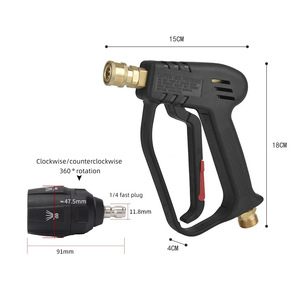 Venta al por mayor de máquina de limpieza de alta presión, pistola de agua de lavado de coches, 4000psi cinco en una PISTOLA DE PULVERIZACIÓN multifuncional - Product Image 3