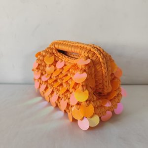 Pailletten-Häkeltaschen Handgefertigte Luxuriöse Gewebte Metallic-Hochzeitsclutch Abendtaschen für Damen Luxus 2026 - Product Image 4