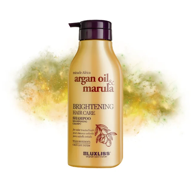 LUXLISS Hot selling Marula Oil & Argan Brightening Shampoo miracle of africa
