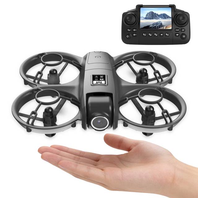 AiJH Factory Price Portable FPV Drone With Display Remote Controller 360 Flip Stable Hovering Mini Quadcopter Dron Toy
