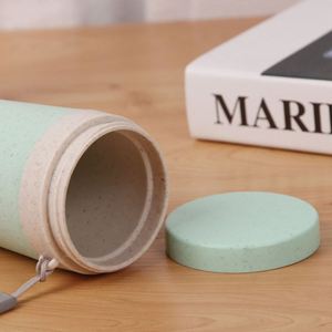 YS789 Cadeau d'entreprise Mug en plastique écologique sans BPA 350 ml en fibre de paille de blé avec logo personnalisé Bouteilles d'eau imprimées - Product Image 6