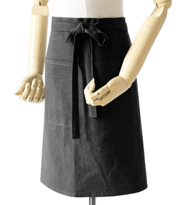 Tablier de serveur semi-court en coton personnalisé, anti-salissures, avec plusieurs couleurs et poches - Product Image 2