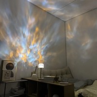 Lampe de table LED à effet d'ondulation d'eau en forme de champignon en verre, cadeau romantique, projecteur de lumière nocturne, cadeau pour couple, alimenté par batterie AC