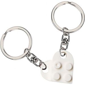 Acrylic Brick Heart Keychain 2Pcs Matching Set Building <b>Blocks</b> for Couples Love Gifts Boyfriend Girlfriend Anniversaries - Product Image 1