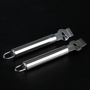 Coupe-nouilles en acier inoxydable, éplucheur de citron, outil de cuisine à poignée ronde, coupe-pâtes - Product Image 3