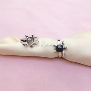 SSR254 خاتم الفراغات 925 فضة DIY اللؤلؤ لطيف السلاحف حلقة النتائج للمجوهرات لوازم - Product Image 5