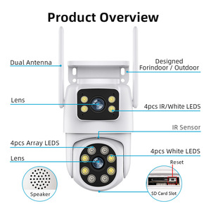 ICSEE 6MP Dual <b>Camera</b> WiFi PTZ Security <b>Camera</b> with <b>Night</b> Vision and Two Way Audio for Outdoor Use - Product Image 2