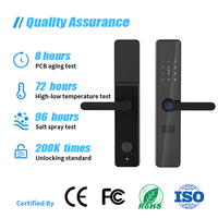 Cerradura Inteligente Tuya con Huella Dactilar Biométrica, Reconocimiento Facial, Entrada por Código, Wi-Fi, Almacenamiento en la Nube, Modelo F8 de Aleación de Aluminio
