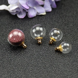 DIY brillant dans le noir pressé fleur <span class=keywords><strong>s</strong></span>échée pissenlit bijoux vis ouverte 12mm 16mm cristal <span class=keywords><strong>boule</strong></span> de verre pendentif à breloque - Product Image 6