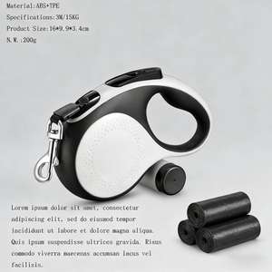 Coleira Retrátil Personalizada de Novo Design para Cães - Treinamento ao Ar Livre com Luz <span class=keywords><strong>LED</strong></span> para Corrida, Coleira Grande para Animais de Estimação - Product Image 4