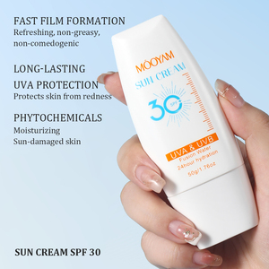 MOOYAM UVA UVB crème solaire SPF 30 + léger blanchissant Protection UV hydratant physique crème solaire hydratante Lotion - Product Image 1