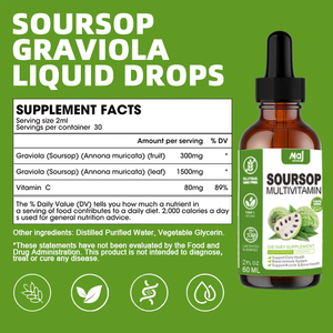 Tetes Cair Graviola Sirsak, Tetes Cair Multivitamin Sirsak untuk Dukungan & Regenerasi Sel, Ekstrak Tumbuhan 60ml - Product Image 6