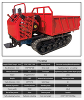 0.8T 1Tne Carrier Gummi ketten LKW Electro Mining Mini Loading 3t Crawler Dumper