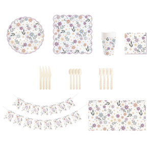 Platos y Servilletas con Diseño de Flores Silvestres DAMAI, Artículos para Fiestas, Decoraciones Florales de Papel, Vajilla para Primavera, Picnic, Cumpleaños, Fiesta de Té - Product Image 5