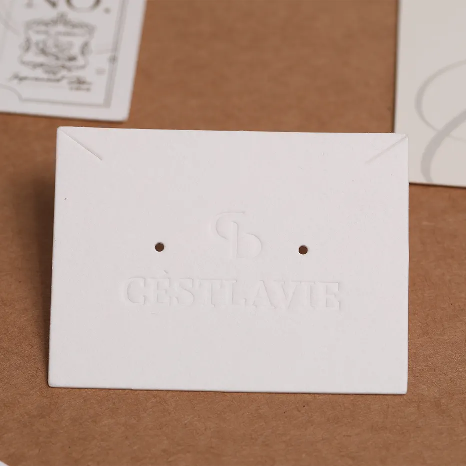 Uxury-tarjeta postal de agradecimiento, papel grueso texturizado personalizado con logotipo de lámina