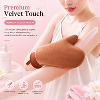 Mitaines d'application de bronzage auto-bronzant double face avec logo personnalisé, applicateurs de lotion, gants auto-bronzants avec pouce