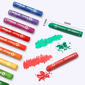 Set di <span class=keywords><strong>Pastelli</strong></span> a Olio Artecho 50 Colori Sottili 8x60mm, Colori Vivaci, Divertenti, Carini, Non Tossici, Sicuri e Lisci per Set di Pittura - Product Image 4