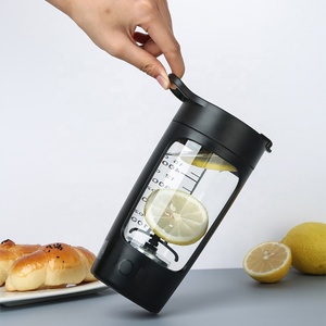 Mezclador de batidos electrónico de doble tritán, Botella Mezcladora de proteína transparente pequeña, con cuerda, usb, a granel - Product Image 2