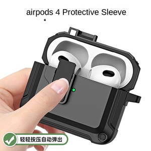 Nuovo per Apple per <span class=keywords><strong>AirPods</strong></span> 4 generazione custodia protettiva per auricolare Bluetooth Cover con fibbia elastica custodia per auricolari - Product Image 2
