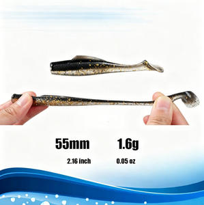 Señuelos de Goma Suave QE Factory de 5.5cm y 1.6g, 6 Piezas, Señuelo Silencioso <span class=keywords><strong>para</strong></span> Pesca de Pez Pequeño, Kit de Señuelos Suaves con Cola de Paleta <span class=keywords><strong>para</strong></span> Pesca Competitiva - Product Image 2