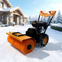 Souffleuse à neige à essence 6,5 CV facile à utiliser, largeur de déneigement de 62 à 150 cm, avec balayeuse rotative pour allées