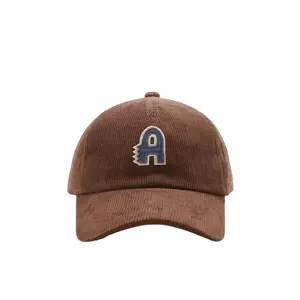 Unisex Corduroy Papa Hoed Met Custom Patch Logo Voeg Uw Eigen Ontwerp Baseball Cap Voor Outdoor Vissen Casual Reizen Fietsen