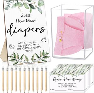 Carino in feltro pannolino per sesso per festa <span class=keywords><strong>Baby</strong></span> <span class=keywords><strong>Shower</strong></span> Set regalo gioco divertente in legno sporco segno di gioco per pannolini con Mini pannolini