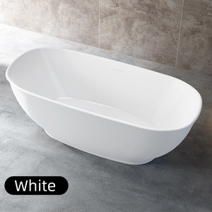 Moderna 1.5m/1.7m vasca da bagno in acrilico bianco Freestanding per <span class=keywords><strong>adulti</strong></span> uso interno-per Hotel Villa include scolapiatti ammollo per 1 persona - Product Image 5