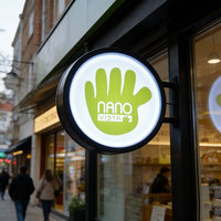 Enseigne publicitaire extérieure personnalisée, étanche, suspendue, pour devanture de magasin, avec éclairage LED double face, boîte lumineuse en acrylique, boîte lumineuse publicitaire pour boutique
