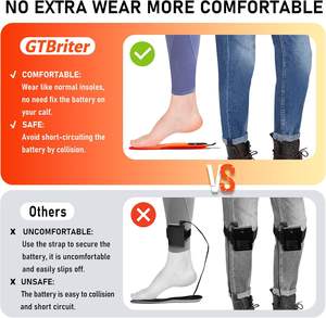 APP Controlado 5000mAh Recarregável Palmilhas Aquecidas Sports Entertainment Foot Warmer para Homens Mulheres para Caça Trabalho ao Ar Livre - Product Image 4