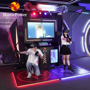 VR Storm <span class=keywords><strong>Battlefield</strong></span> <span class=keywords><strong>2</strong></span> Giocatori Multigiocatore 360 Gradi 9D VR Macchina da Gioco Sparatutto con Pistola Simulatore Arcade Domestico - Product Image 3