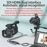Kartu Pengambilan Video USB3.0 1080P 60Hz HDMI+SDI Input Ganda USB-B Grabber dengan Audio In Out 3.5mm untuk Siaran Langsung