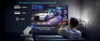 Projecteur Android 11 Double Wi-Fi pour Cinéma Maison Intelligent, Vidéoprojecteur Extérieur Portable Mini Bt5.0