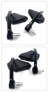 Rétroviseurs universels pour moto compatibles avec les guidons de 7/8 pouces, ATV, motoneige, scooter, cyclomoteur, moto tout-terrain - Product Image 4