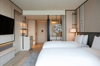 Meubles de suite présidentielle de luxe moderne pour hôtels 5 étoiles, collection de chambre à coucher en bois avec table à manger en marbre