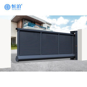 Portail coulissant en aluminium de haute qualité HengBo, style européen, avec télécommande intelligente - Product Image 3