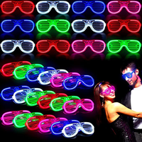 Accessoires de cosplay pour adultes et enfants, jouet lumineux pour Halloween, accessoires de fête néon qui brillent dans le noir, lunettes de soleil, lunettes LED lumineuses pour Noël