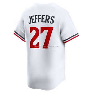 Maglia da Baseball Americana Minnesota Twin Ricamata per Uomo, Vendita all'Ingrosso # Abbigliamento da Softball 25 Byron Buxton 23 Royce <span class=keywords><strong>Lewis</strong></span> 27 Ryan Jeffers - Product Image 3