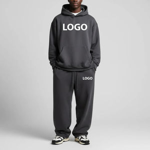 Custom <b>Top</b> Premium Quality <b>Men's</b> Winter Solid Pullover Hoodie Tracksuits Oversized Drop Shoulder Boxy Fit 100% Cotton <b>Fleece</b> - Product Image 4