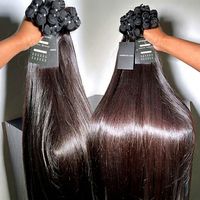 Lots de Cheveux Indiens Bruts 12A, Cheveux Humains Vierges Lisses Comme des Baguettes avec Cuticules Alignées, Double Trame, Non Traités, Fournisseur de Cheveux Indiens Bruts