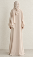 EVE YJE119 Vente en gros Abaya traditionnelle musulmane pour adultes grandes tailles avec hijab intégré, robe modeste et élégante