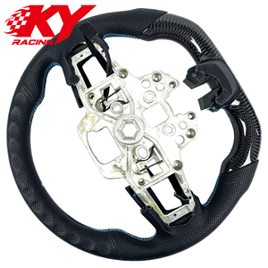 Volant sport en cuir et fibre de carbone personnalisé pour Ford Mustang S550 GT350 500 Shelby 2015-2023 avec fonction de chauffage - Product Image 3